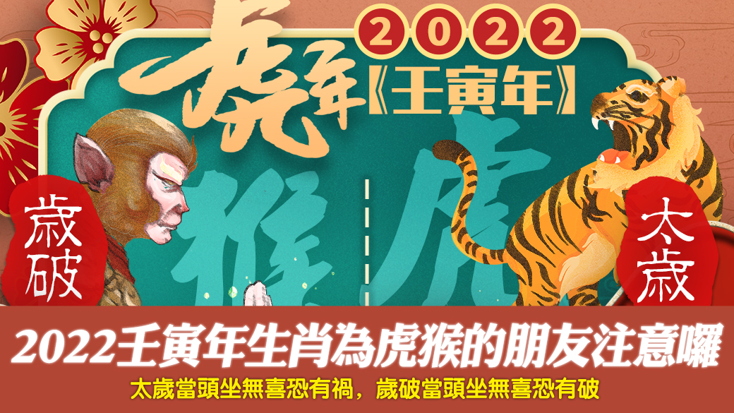 2022壬寅年生肖為虎猴的朋友注意囉！—張定瑋老師