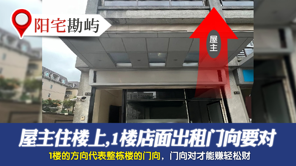 屋主住楼上一楼店面出租那门向一定要对---张定玮老师风水勘屿